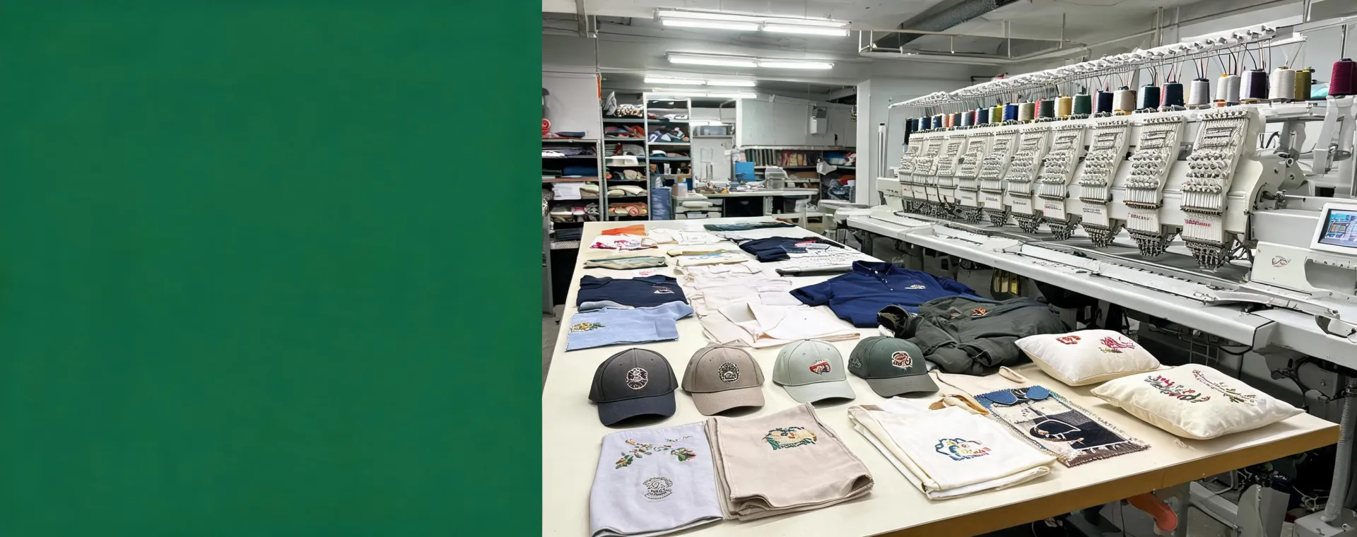 Industrial embroidery applications across apparel caps bags and technical textiles